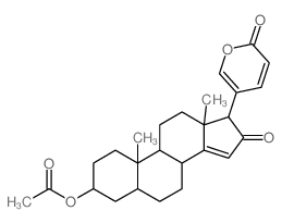 Bufa-14,20,22-trienolide,3-(acetyloxy)-16-oxo-, (3b,5b)- (9CI)结构式