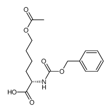 (S)-6-acetoxy-2-(benzyloxycarbonyl)aminohexanoic acid结构式