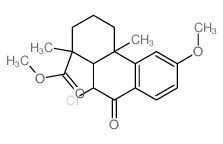 1-Phenanthrenecarboxylic acid, 10-chloro-1,2,3,4,4a,9,10,10a-octahydro-6-methoxy-1,4a-dimethyl-9-oxo-, methyl ester, (1S-(1alpha,4aalpha,10beta,10abeta))- structure
