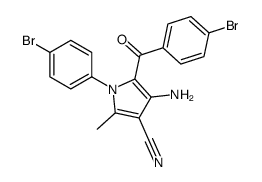 4-amino-5-(4-bromobenzoyl)-1-(4-bromophenyl)-2-methylpyrrole-3-carbonitrile Structure