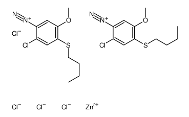 2-chloro-4-(butylthio)-5-methoxybenzenediazonium tetrachlorozincate (2:1) Structure