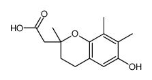 2-(6-hydroxy-2,7,8-trimethyl-3,4-dihydrochromen-2-yl)acetic acid结构式