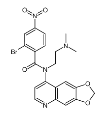 N-(6,7-methylenedioxyquinolin-4-yl)-N-(2-N,N-dimethylaminoethyl)-2-bromo-4-nitrobenzamide Structure