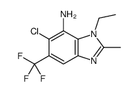 5-chloro-3-ethyl-2-methyl-6-(trifluoromethyl)benzimidazol-4-amine结构式