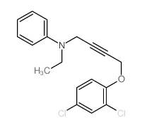 N-[4-(2,4-dichlorophenoxy)but-2-ynyl]-N-ethyl-aniline structure