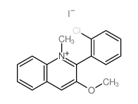 Quinolinium,2-(2-chlorophenyl)-3-methoxy-1-methyl-, iodide (1:1)结构式