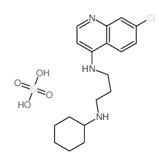 N-(7-chloroquinolin-4-yl)-N-cyclohexyl-propane-1,3-diamine; sulfuric acid structure