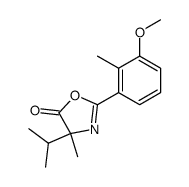 5(4H)-Oxazolone,2-(3-methoxy-2-methylphenyl)-4-methyl-4-(1-methylethyl)- structure