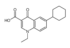 6-cyclohexyl-1-ethyl-4-oxoquinoline-3-carboxylic acid结构式