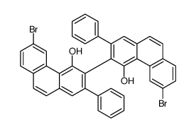 6-bromo-3-(6-bromo-4-hydroxy-2-phenylphenanthren-3-yl)-2-phenylphenanthren-4-ol结构式