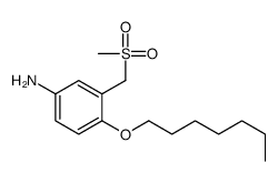 4-heptoxy-3-(methylsulfonylmethyl)aniline结构式