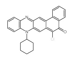 6-chloro-8-cyclohexylnaphtho[1,2-b]phenazin-5-one结构式