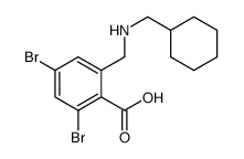 2,4-dibromo-6-[(cyclohexylmethylamino)methyl]benzoic acid结构式