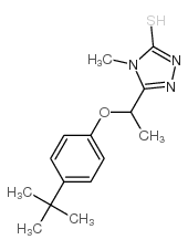 5-[1-(4-叔丁基苯氧基)乙基]-4-甲基-4H-1,2,4-噻唑-3-硫醇图片