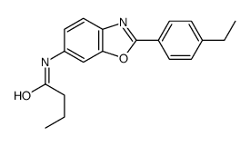 Butanamide, N-[2-(4-ethylphenyl)-6-benzoxazolyl]- (9CI) Structure