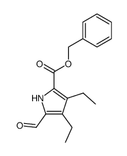 3,4-diethyl-5-formyl-pyrrole-2-carboxylic acid benzyl ester Structure