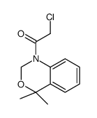 2-chloro-1-(4,4-dimethyl-2H-3,1-benzoxazin-1-yl)ethanone结构式