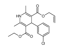 3-O-ethyl 5-O-prop-2-enyl 4-(3-chlorophenyl)-2,6-dimethyl-1,4-dihydropyridine-3,5-dicarboxylate结构式