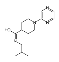 4-Piperidinecarboxamide,N-(2-methylpropyl)-1-pyrazinyl-(9CI) structure