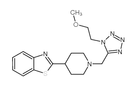 Benzothiazole, 2-[1-[[1-(2-methoxyethyl)-1H-tetrazol-5-yl]methyl]-4-piperidinyl]- (9CI) structure