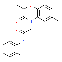 4H-1,4-Benzoxazine-4-acetamide,N-(2-fluorophenyl)-2,3-dihydro-2,6-dimethyl-3-oxo-(9CI)结构式