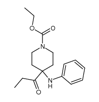 ethyl 4-(1-oxopropyl)-4-(phenylamino)-1-piperidinecarboxylate Structure