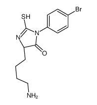 (5S)-5-(4-aminobutyl)-3-(4-bromophenyl)-2-sulfanylideneimidazolidin-4-one Structure
