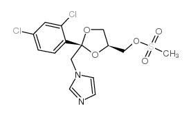 cis-2-(2,4-dichlorophenyl)-2-(1h-imidazole-1-yl)methyl-4-(methane sulfonyloxy)methyl-1,3-dioxalane Structure