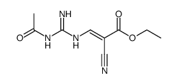 (E)-3-(N'-Acetyl-guanidino)-2-cyano-acrylic acid ethyl ester结构式