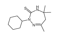 2-cyclohexyl-5,5,7-trimethyl-2,4,5,6-tetrahydro-[1,2,4]triazepine-3-thione Structure