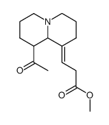 3-[9-Acetyl-hexahydro-quinolizin-(1E)-ylidene]-propionic acid methyl ester Structure