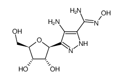 4-amino-3-(β-D-ribofuranosyl)pyrazole-5-carboxamidoxime结构式