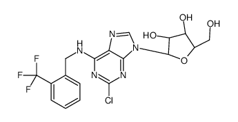 (2R,3R,4S,5R)-2-[2-chloro-6-[[2-(trifluoromethyl)phenyl]methylamino]purin-9-yl]-5-(hydroxymethyl)oxolane-3,4-diol Structure