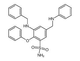 3-Benzylamino-2-phenoxy-5-phenylaminomethyl-benzenesulfonamide Structure