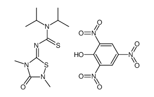 (2,4-dimethyl-3-oxo-[1,2,4]thiadiazolidin-5-ylidene)-diisopropyl-thiourea, picrate结构式