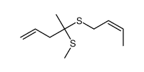 4-but-2-enylsulfanyl-4-methylsulfanylpent-1-ene Structure