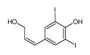 4-(3-hydroxyprop-1-enyl)-2,6-diiodophenol结构式
