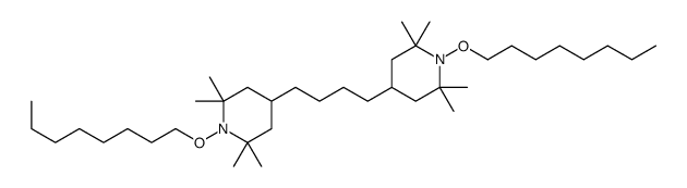 2,2,6,6-tetramethyl-1-octoxy-4-[4-(2,2,6,6-tetramethyl-1-octoxypiperidin-4-yl)butyl]piperidine Structure