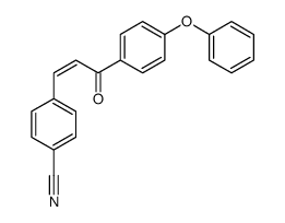 4-[3-oxo-3-(4-phenoxyphenyl)prop-1-enyl]benzonitrile Structure