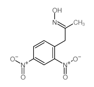 (NZ)-N-[1-(2,4-dinitrophenyl)propan-2-ylidene]hydroxylamine structure