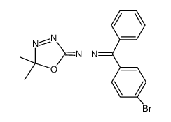 5,5-dimethyl-5H-[1,3,4]oxadiazol-2-one (4-bromo-benzhydrylidene)-hydrazone Structure