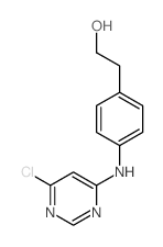 2-[4-[(6-chloropyrimidin-4-yl)amino]phenyl]ethanol structure