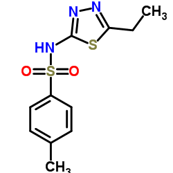 N-(5-Ethyl-1,3,4-thiadiazol-2-yl)-4-methylbenzenesulfonamide结构式