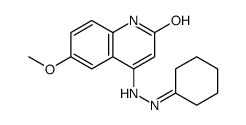 4-(2-cyclohexylidenehydrazinyl)-6-methoxy-1H-quinolin-2-one Structure