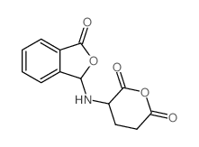 3-[(3-oxo-1H-isobenzofuran-1-yl)amino]oxane-2,6-dione结构式