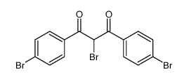 2-bromo-1,3-bis(4-bromophenyl)propane-1,3-dione Structure