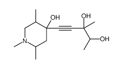 5-(4-hydroxy-1,2,5-trimethylpiperidin-4-yl)-3-methylpent-4-yne-2,3-diol结构式