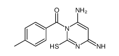 (4,6-diamino-2-sulfanylidenepyrimidin-1-yl)-(4-methylphenyl)methanone结构式