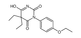 5,5-Diethyl-1-(p-ethoxyphenyl)barbituric acid结构式