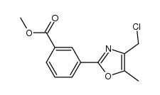 3-(4-chloromethyl-5-methyl-oxazol-2-yl)-benzoic acid methyl ester Structure